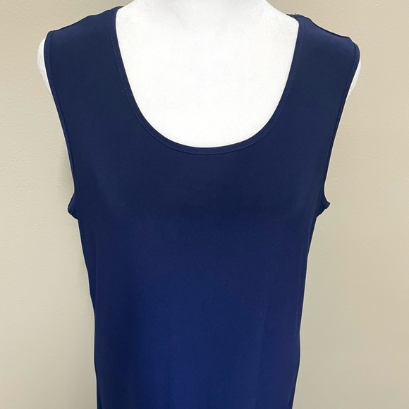 Navy Sleeveless Tank Dress - Picture 2 of 9